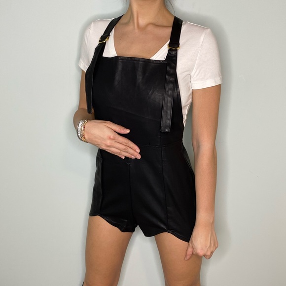 LF Pleather Overalls - Picture 5 of 10